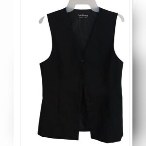 Pre-loved Women's Black Button-Up Vest.